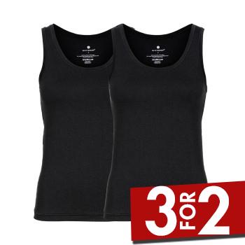 JBS of Denmark WOMEN - 2-pack Bambus Singlet - Sort - XS