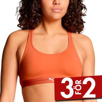 Puma BH Crossback Padded Sporty Top Orange polyamid Small Dam