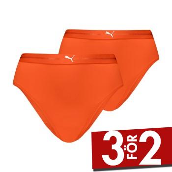 Puma Trosor 2P Women High Waist Brazilian Briefs Orange polyamid X-Small Dam