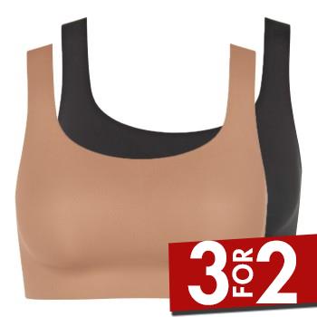 Sloggi BH 2P ZERO Feel 2 0 Top C2P Flerfarvet X-Small Dame