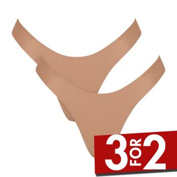 Sloggi Trusser 2P ZERO Feel 2 0 Tiny Tanga C2P Beige X-Small Dame