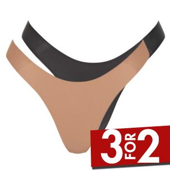 Sloggi Trusser 2P ZERO Feel 2 0 Tiny Tanga C2P Flerfarvet X-Small Dame