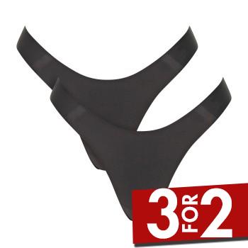 Sloggi Trusser 2P ZERO Feel 2 0 Tiny Tanga C2P Sort X-Small Dame