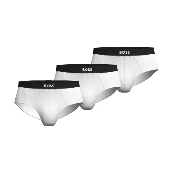 BOSS 3P ONE HipBr Cotton Briefs Hvit bomull Small Herre