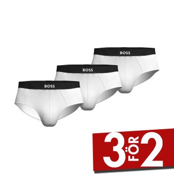 BOSS Kalsonger 3P ONE HipBr Cotton Briefs Vit bomull Small Herr