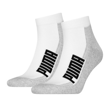 Puma Strømper 2P BWT Cushioned Quarter Sock Hvit Str 35/38
