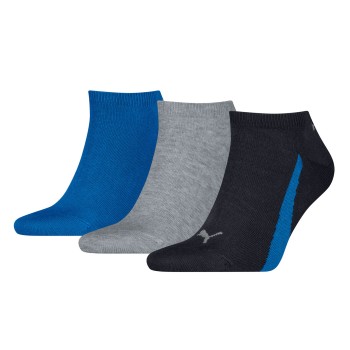 Puma Strømper 3P Lifestyle Sneaker Socks Svart/Blå Str 43/46