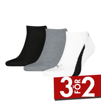Puma Strumpor 3P Lifestyle Sneaker Socks Vit/Gr&aring; Strl 35/38