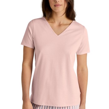Calida Favourites Sleep Shirt Short-Sleeve Rosa stripet bomull Large Dame