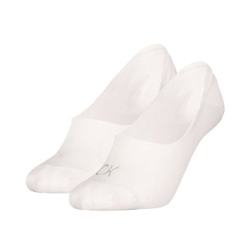 Calvin Klein Strømper 2P Shiny Logo Mid Cut Footie Socks Hvit Str 35/38 Dame