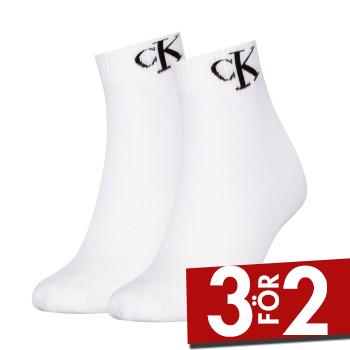 Calvin Klein Strumpor 2P Women Monogram Quarter Socks Vit Strl 35/38 Dam