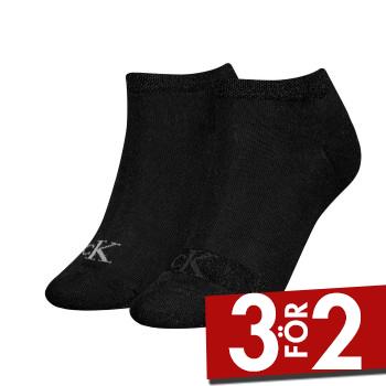 Calvin Klein Strumpor 2P Glossy Sneaker Socks Svart Strl 39/42 Dam