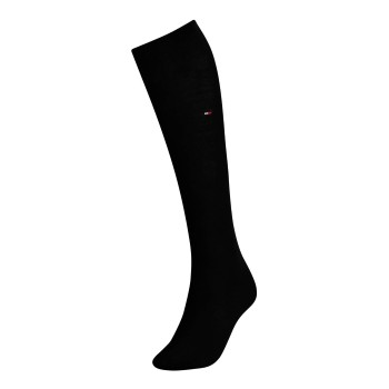 Tommy Hilfiger Strømper Women Cotton Knee High Sock Svart bomull Str 39/42 Dame