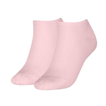 Tommy Hilfiger Strømper 2P Women Shine Sneaker Socks Lysrosa Str 35/38 Dame