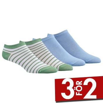 Damella Strumpor 4P Ankle Socks Blå/Grön Strl 43/46 Dam
