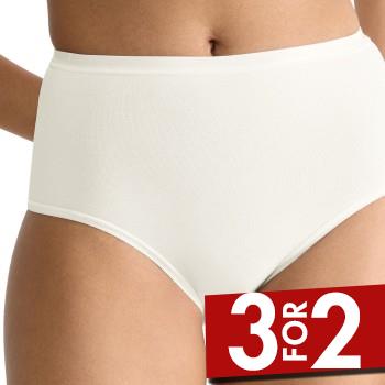 Sloggi Trusser 3P GO Daily Cotton High Waist Brief Benhvid bomuld Medium Dame billede