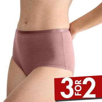 Sloggi Trusser 3P GO Daily Cotton High Waist Brief Mørkrosa  bomuld Small Dame