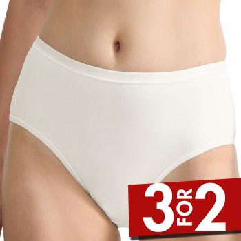 Sloggi Trusser 3P GO Daily Cotton Midi Briefs Benhvid bomuld Medium Dame billede