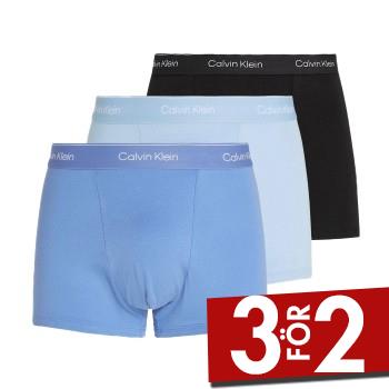 Calvin Klein Kalsonger 3P Icon Cotton Relaxed Fit Trunks Svart/Bl&aring; bomull Small Herr