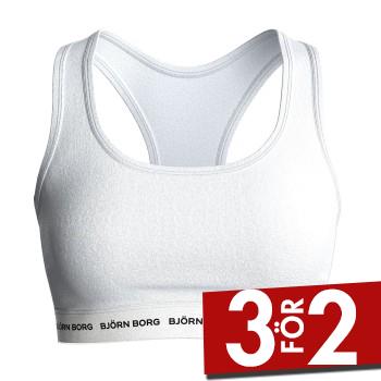 Bj&ouml;rn Borg BH Logo Soft Top Vit bomull Small Dam