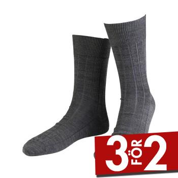 Amanda Christensen Strumpor Grade Wide Rib Ankle Socks Gr&aring; Strl 47/50