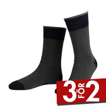 Amanda Christensen Strumpor True Stripe Ankle Sock Svart/Gr&aring; Strl 39/42