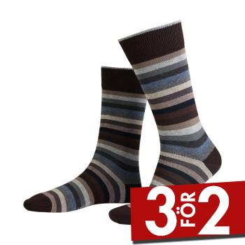 Amanda Christensen Strumpor True Block Stripe Ankle Sock Svart/Bl&aring; Strl 47/50