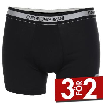 Armani Cotton Stretch Boxer Brief Kalsonger Svart bomull Medium Herr