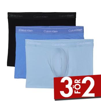 Calvin Klein Kalsonger 3P Icon Cotton Trunks Svart/Bl&aring; bomull Small Herr
