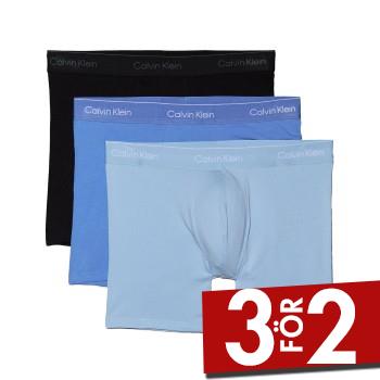 Calvin Klein Kalsonger 3P Icon Cotton Boxer Briefs Svart/Bl&aring; bomull Small Herr