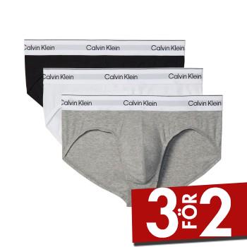 Calvin Klein Kalsonger 3P Icon Cotton Briefs Vit/Gr&aring; bomull Small Herr