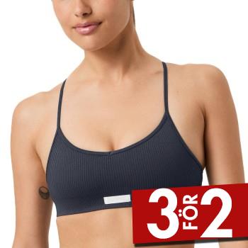 Bj&ouml;rn Borg BH Studio Seamless Ribbed Strap Bra Marin polyamid Medium Dam