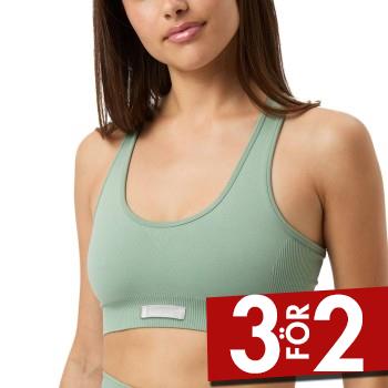 Bj&ouml;rn Borg BH Studio Seamless Low Sports Bra Ljusgr&ouml;n polyamid Medium Dam