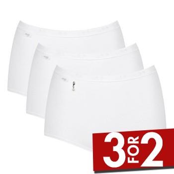 Sloggi Trusser 3P Pearl Maxi Hvid bomuld 44 Dame billede