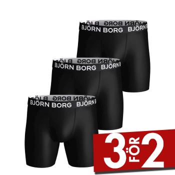 Bj&ouml;rn Borg Kalsonger 3P Sports Microfiber Boxers Svart polyester Small Herr
