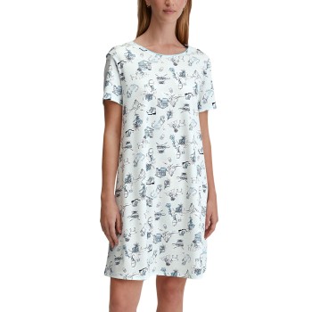 Calida Coastal Dreams Sleepshirt Blå Mönstrad bomull Small Dam | apparel & accessories - clothing - sleepwear & loungewear - nightgowns | ModeLejon
