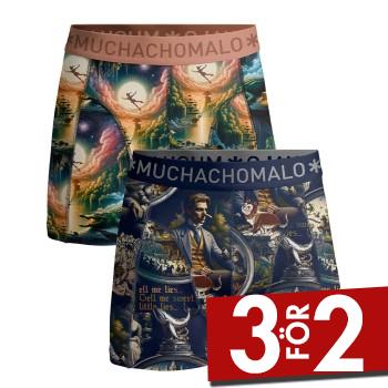Muchachomalo Kalsonger 2P Pinocchio Peter Pan Boxer Flerf&auml;rgad bomull Small Herr
