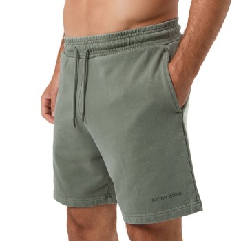 Björn Borg Oversized Washed Sweatshorts Militærgrønn bomull Large Herre