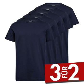 Claudio 5P Cotton T-Shirt Marine Baumwolle Large Herren