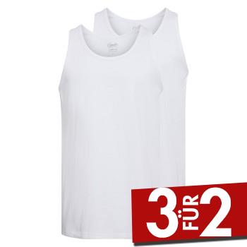 Claudio 2P Cotton Tanktop Weiß Baumwolle XX-Large Herren