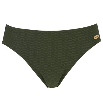 Damella Brigitte Textured Bikini Brief Mörkgrön nylon 46 Dam | apparel & accessories - clothing - swimwear | ModeLejon