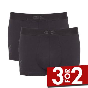 Sloggi 2P SLG Base Trunk Mørkgrå  bomuld Large Herre