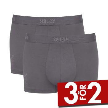 Sloggi Kalsonger 2P SLG Base Trunk Gr&aring; bomull Small Herr