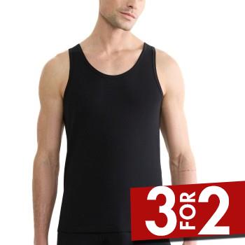 Sloggi Men Ever Ease Tank Top Sort bomuld Small Herre