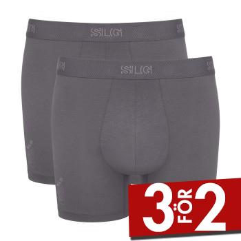 Sloggi Kalsonger 2P SLG Base Short Gr&aring; bomull Small Herr
