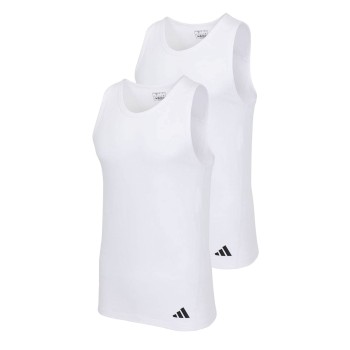adidas 2P Active Flex Cotton Ergonomic Tank Top Vit bomull X-Large Herr | apparel & accessories - clothing - activewear | ModeLejon