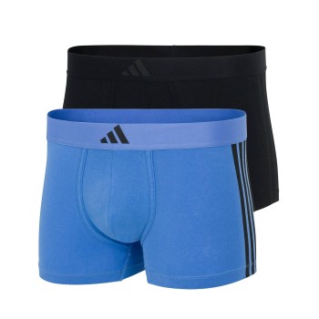 adidas Kalsonger 2P Active Flex Cotton 3 Stripes Low Rise Trunk Svart/Blå bomull Small Herr