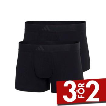 adidas Kalsonger 2P Active Flex Cotton 3 Stripes Low Rise Trunk Svart bomull Small Herr
