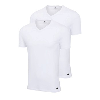 adidas 2P V-Neck Active Flex Cotton T-Shirt Vit bomull XX-Large Herr | apparel & accessories - clothing - activewear | ModeLejon
