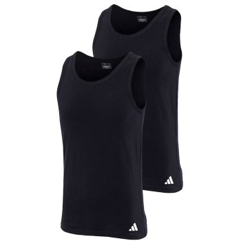 adidas 2P Active Flex Cotton Tank Top Svart bomull X-Large Herr | apparel & accessories - clothing - activewear | ModeLejon